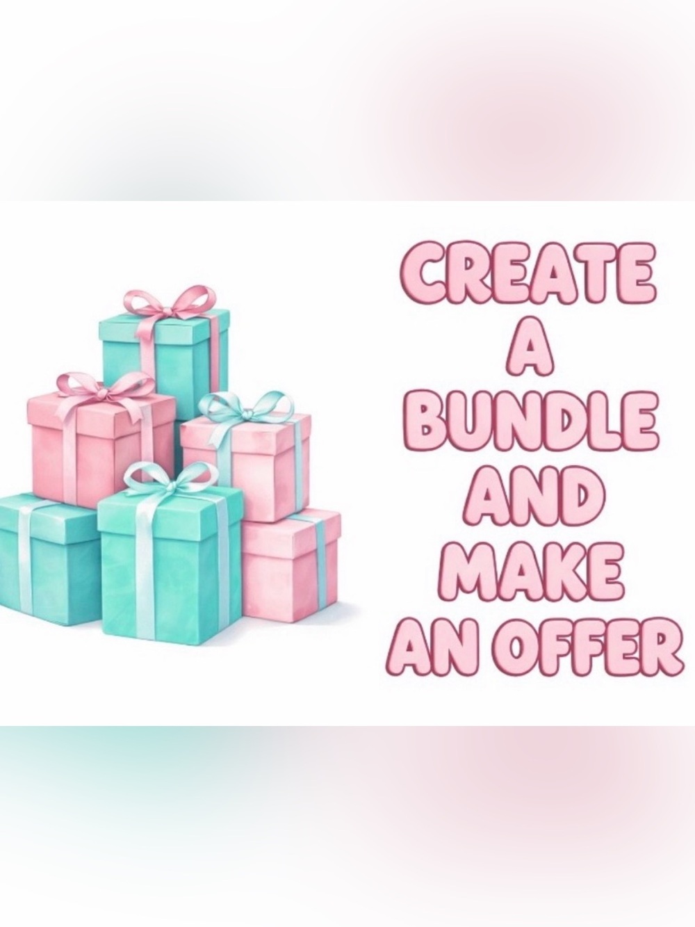 Pink and Teal Gift‎ Box Stack Decorative Print